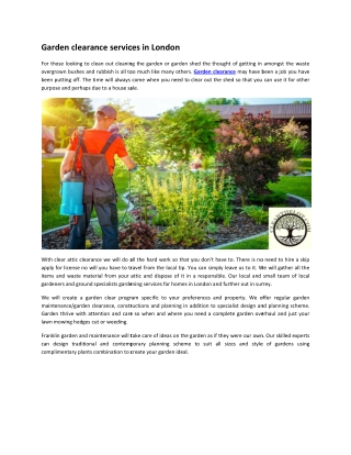 Garden clearance services in London