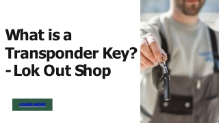 What is a Transponder Key?