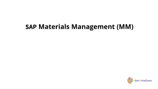 Learn SAP MM Online | SAP MM Online Training in Hyderabad | SAP MM Module