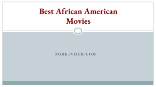 Best African American Movies