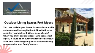 Outdoor Living Spaces Fort Myers | Connections America