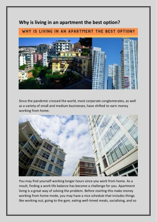 Why is living in an apartment the best option-converted