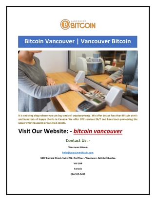 Bitcoin Vancouver | Vancouver Bitcoin