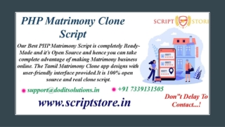 Readymade PHP Matrimony Clone Script - SCRIPTSTORE.IN