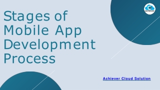 Stages of Mobile App Development Process