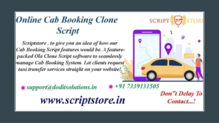 Readymade Cab Booking Script - SCRIPTSTORE.IN