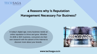 4 Reasons why Is Reputation Management Necessary For Business