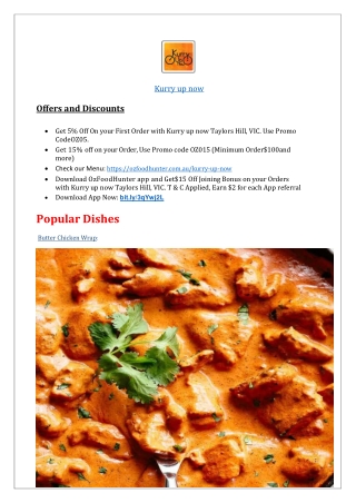 10% off- Kurry up now Food Court takeaway Taylors Hill,VIC