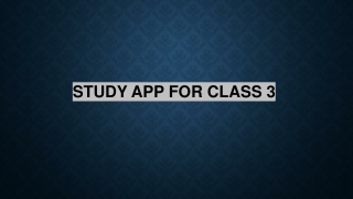 Study App For Class 3
