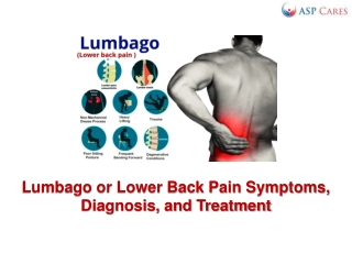 Lumbago or Lower Back Pain Symptoms, Diagnosis, and Treatment