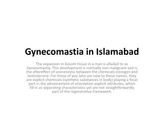 Gynecomastia in Islamabad