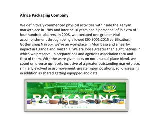 Africa Packaging Company