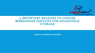 Reasons to Choose Warehouse Services in Mumbai for Household Storage