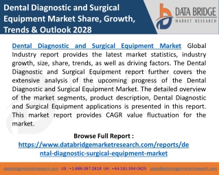 Dental Diagnostic and Surgical Equipment Market: Discover the Latest Trends