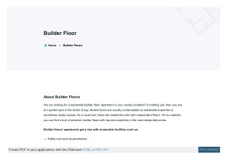 Builder Floor - Adroit Group