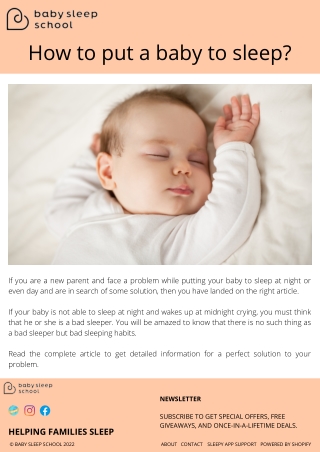 Baby Sleep Program