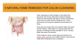 5 Natural Home Remedies For Colon Cleansing