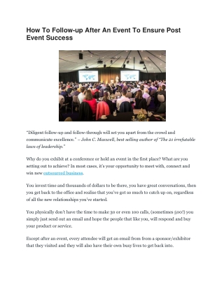 How To Follow-up After An Event To Ensure Post Event Success-converted