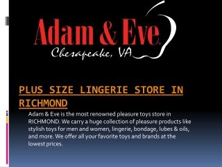 Plus Size Lingerie Store in Richmond