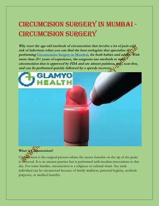 Circumcision Surgery in Mumbai | Circumcision Surgery