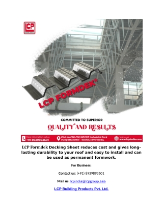 LCP Formdek Decking Sheet