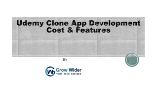Udemy Clone App Development Services Cost & Features