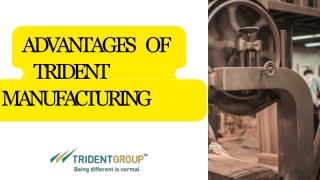 Advantages of Trident Manufacturing