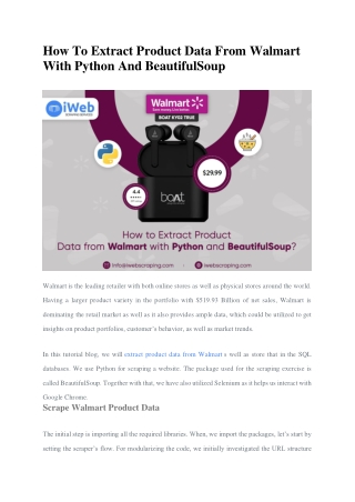 How To Extract Product Data From Walmart With Python And BeautifulSoup