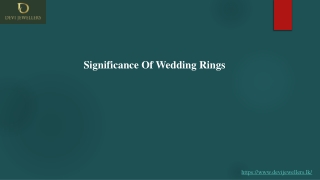 Significance Of Wedding Rings