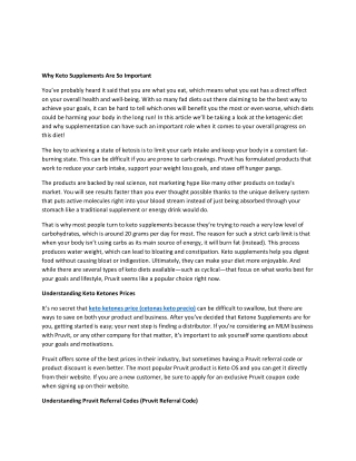Why Keto Supplements Are So Important