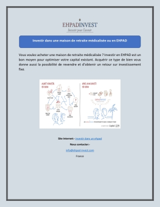 Investir dans une maison de retraite médicalisée ou en EHPAD