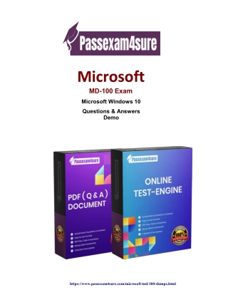 Microsoft  MD-100 Exam - All You Need to Know - PassExam4Sure