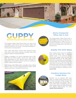 Water Filled Flood Control Barriers and Tubes | The Guppy™ Barrier