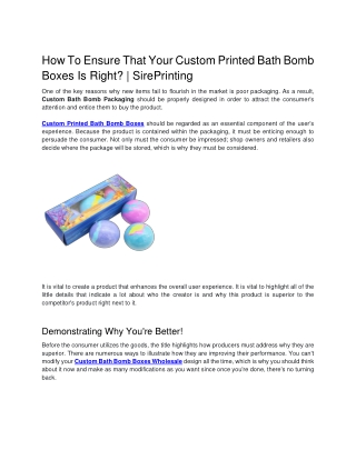 Custom Bath Bomb Boxes