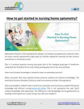 How to get started in nursing home optometry?