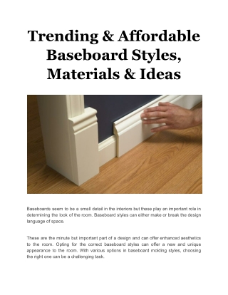 Trending & Affordable Baseboard Styles, Materials & Ideas