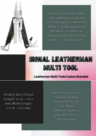 Vivid Promotions: Signal Leatherman Multi Tool