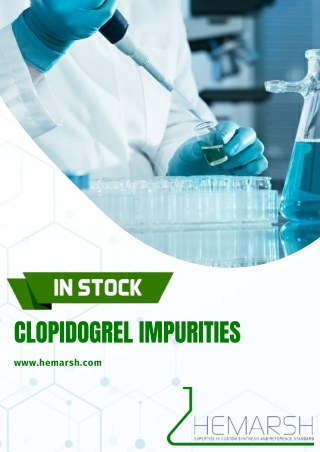 Clopidogrel Impurities | Manufacturer & Suppliers | India