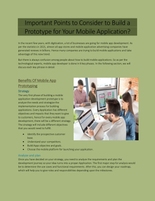 Important Points to Consider to Build a Prototype for Your Mobile Applicatio2