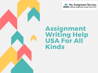 Assignment writing help USA for all kinds