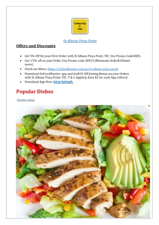 $5 off- St Albans Pizza Point delivery and takeaway Menu,VIC