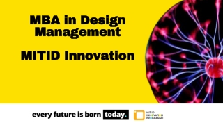 MBA in Design Management - MIT ID Innovation