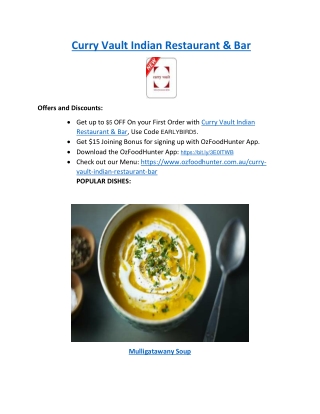 15% off - Curry Vault Indian Restaurant & Bar Melbourne, VIC