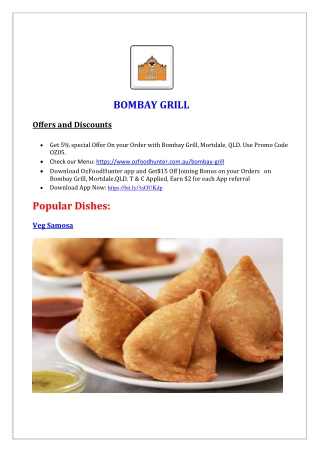 5% Off - Bombay Grill Mortdale Indian Restaurant, NSW