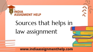 Sources that helps in law assignment