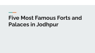 Five Most Famous Forts and Palaces in Jodhpur