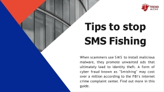 Tips to stop SMS Fishing