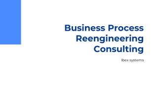 Business Process Reengineering Consulting