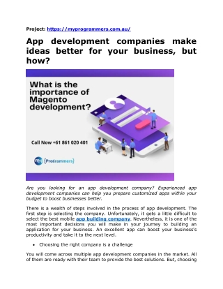 App development companies make ideas better for your business, but how?