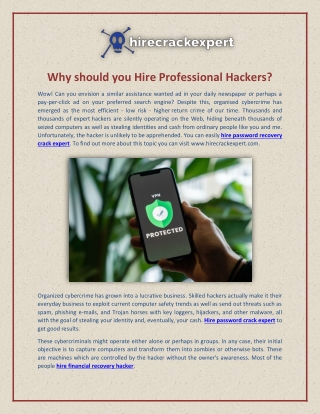 Why should you Hire Financial Recovery Hacker